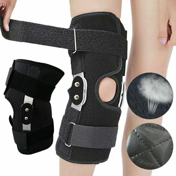 

knee support joint brace adjustable breathable pad stabilizer kneepad strap patella protector orthopedic arthritic guard elbow & pads, Black;gray