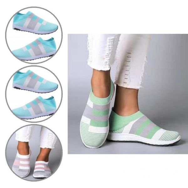 

sports socks 1 pair trendy shoes elastic ine no lacing lightweight mesh flat, Black