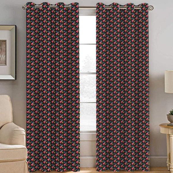 

curtain & drapes repeating geometry pattern modern blackout 3d printed tulle curtains for living room bedroom window home decor