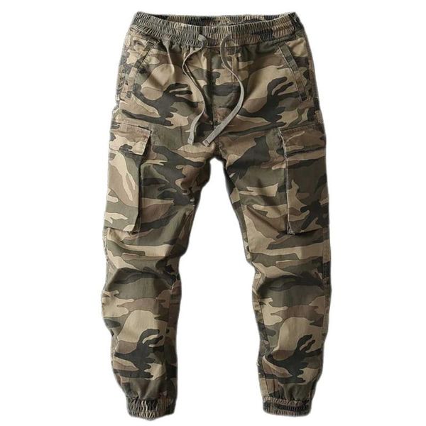 Pantaloni da uomo Moda Camouflage Cargo Uomo Casual Pantaloni stile esercito militare Pantaloni larghi larghi Streetwear Abbigliamento Harem