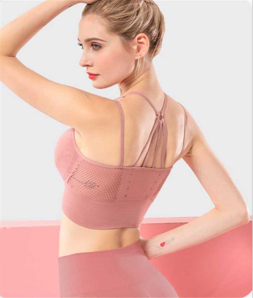 

beautiful back jacquard hollow sports underwear high-elastic yoga clothes quick-drying seamless bra ds151 gym clothing, White;black