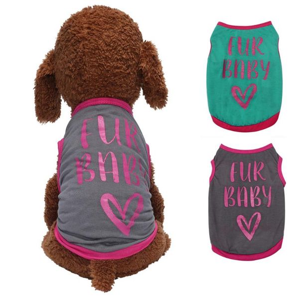

dog apparel fashion text pattern pet vest summer breathable comfortable cat clothing