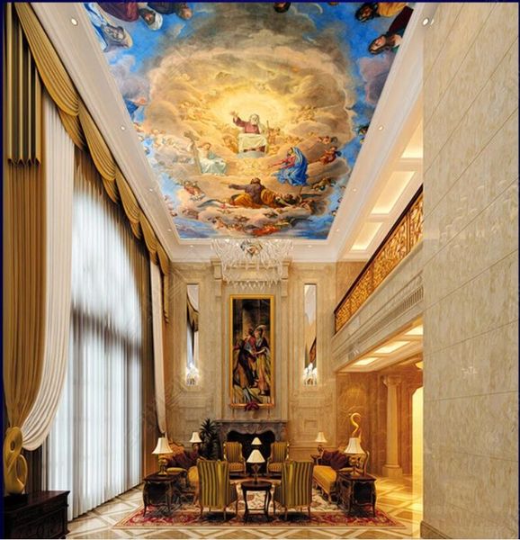 

3d ceiling murals wallpaper custom p european god loves the world angel white cloud 3d wall murals wallpaper for walls 3 d home decor in the