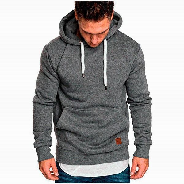 

plus size men hoodie sweatshirts autumn winter pullovers casual hooded pullover oversized streetwear moletom sudaderas men's hoodies &, Black
