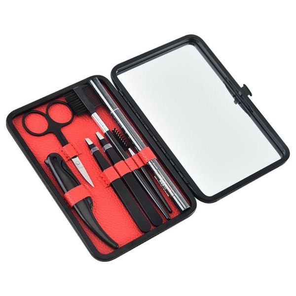 

eyebrow tools & stencils 7pcs beauty set trimming kit pencil comb scissor