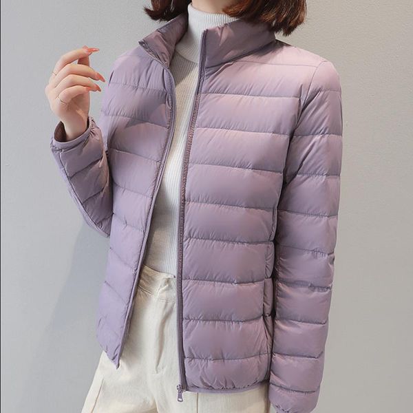 

women's down & parkas winter coat autumn women puffer jacket jackets for 2021 female short light thin clothes chaquetas para mujer hly2, Black