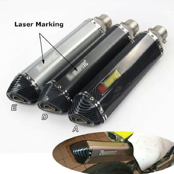 

motorcycle exhaust system 38-51mm universal racing scooter dirt bike atv escape moto muffler tip pipe 470mm db killer