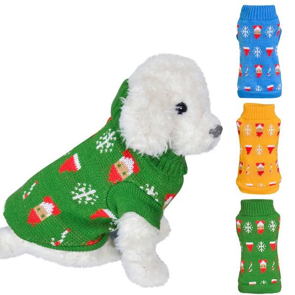 

dog apparel pet cat winter warm turtleneck christmas sweater costume #c