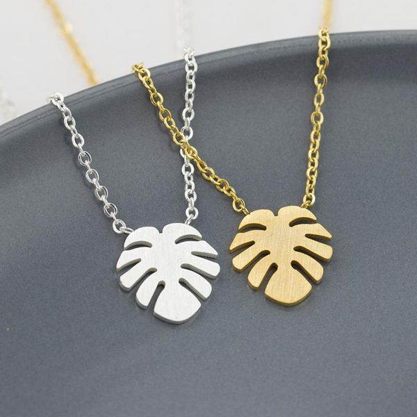 

summer coconut tree plant necklaces pendants fashion accessories classic gold color palm necklace for women men gift pendant, Silver