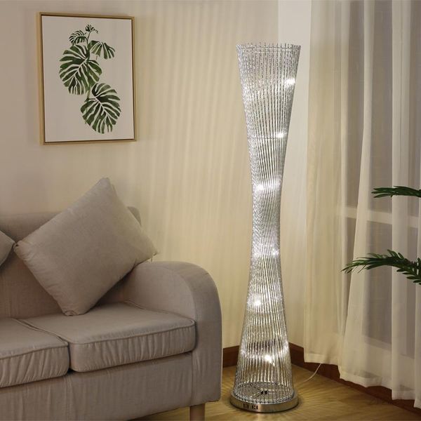 

floor lamps modern led aluminum tower standing lights for living room decoration nordic home decor stand lamp lighting fixtures
