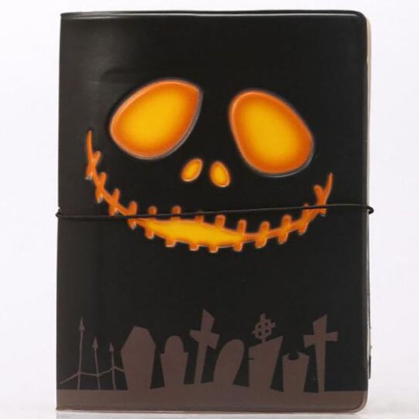 

card holders 3d stereo skull passport holder cover documents package essential travel halloween pumpkin, Brown;gray