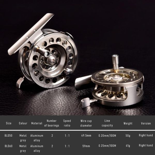 

baitcasting reels aluminum alloy ice fishing reel portable lightweight left/right handed