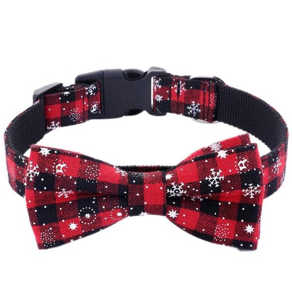 

pet dog cat collars fashion bow tie buckle plaid collar bell bowknot necklace small medium large dogs & leashes