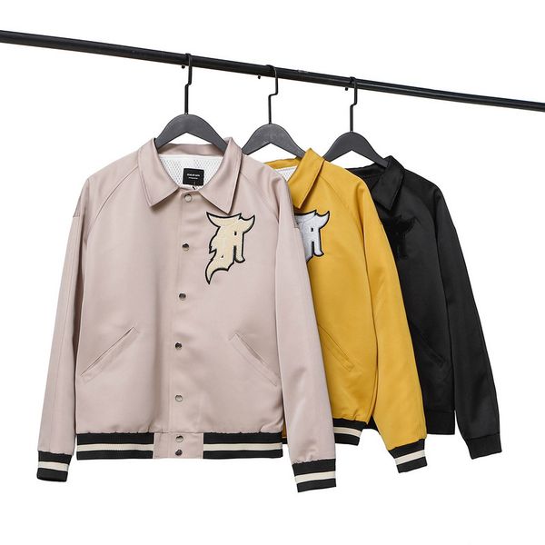 

brand coats 2021 autumn new god fearing chinese characters flocking letter fog flight jacket, Black;brown