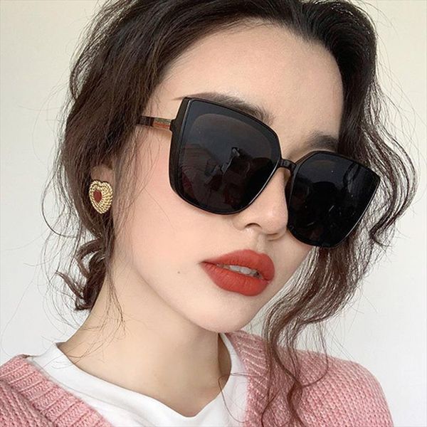 

zuee retro sunglasses cateye designer eyewear for women men oversize square glasses oculos de sol, White;black