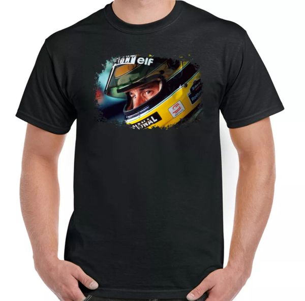 

senna ayrton t shirt f1 mens driver brazil car motorcycle unisex, White;black