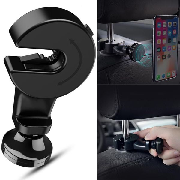 

cell phone mounts & holders car headrest hanger magnetic holder du55