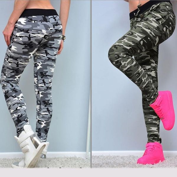 

women's camo cargo trousers casual pants military army combat camouflage elastic waist sweatpants plus size & capris, Black;white