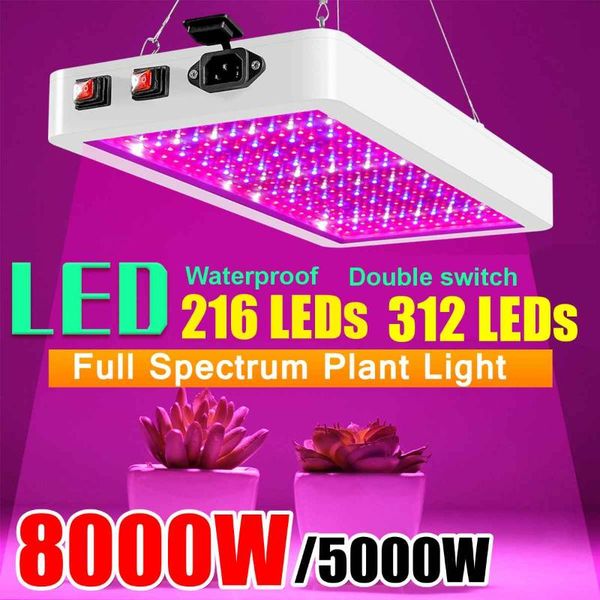 

grow lights led light 8000w waterproof phytolamp 312 leds chip phyto growth lamp 265v full spectrum plant lighting for indoor