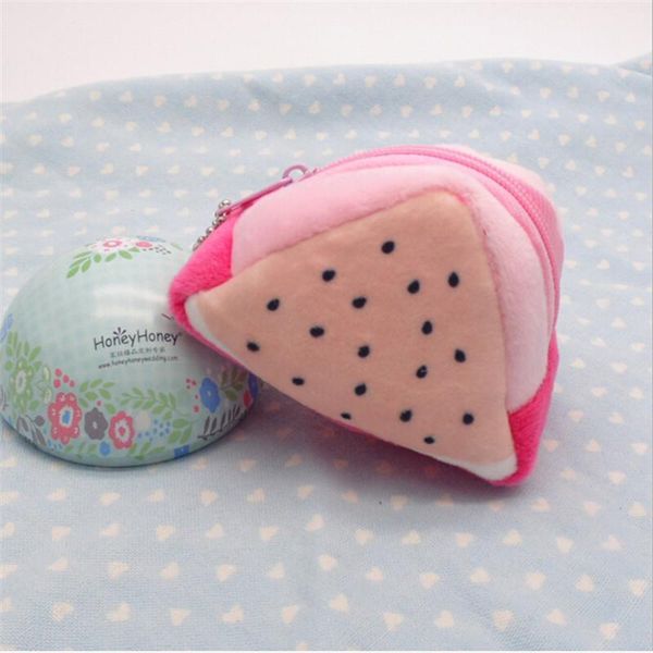 

purse kawaii fruits plush coin children zip small change wallet women pouch bag porte monnaie femme pocket kid's, White