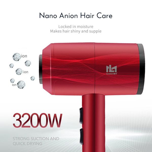 

electric hair brushes 3200w powerful dryer for household and cold air adjustable blow 220-240v professional blowdryer 35d