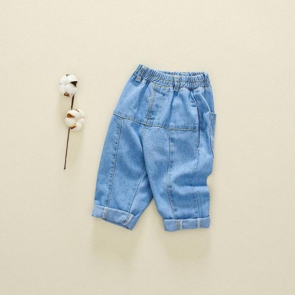 

baby girls jeans fashion pants trousers children's infant denim, Blue