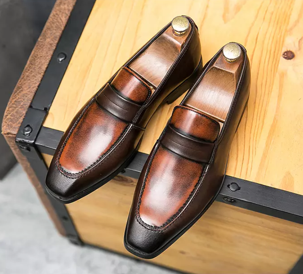 

men shoes new fashion pu leather business shoe handmade casual formal stylish loafers shoes zapatos de hombre 4m979, Black