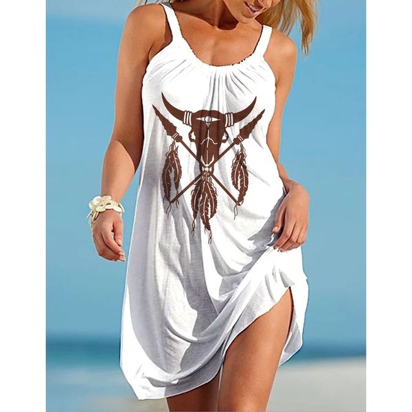 

love maxi crew-neck strappy new 3d print loose summer beach seabed animal ocs sling sleeveless casual dress, Black;gray