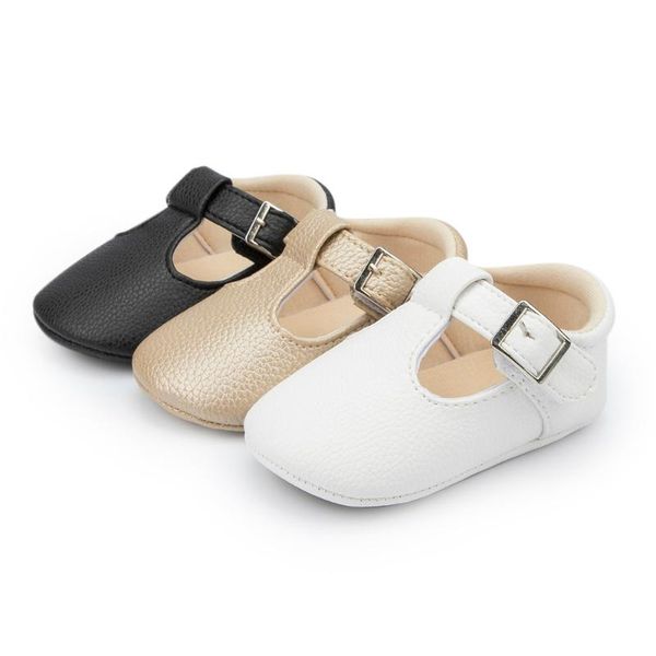

first walkers baby shoes classic leather boy girl toddler rubber sole anti-slip infant born moccasins