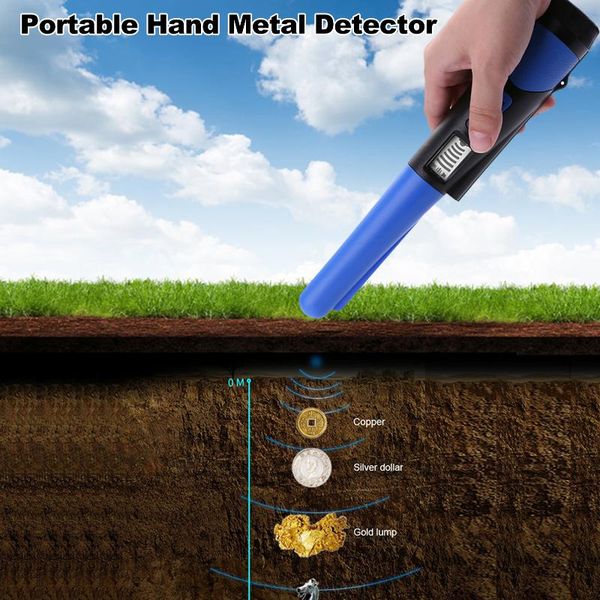

metal detector portable high sensitivity one-button led indicator gold with woven holster bag detectors