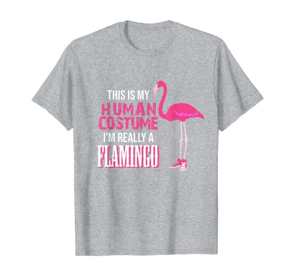 

this is my human costume i am really a flamingo tshirt t-shirt, White;black