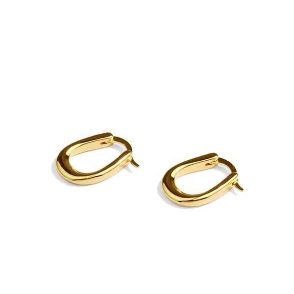 

hoop & huggie women gold color earrings plated fashion personality wedding engagement trend jewelry, Golden;silver