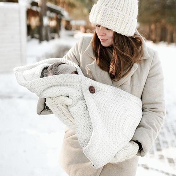 

autumn and winter baby plus velvet thick sleeping bag, stroller, outdoor warmth