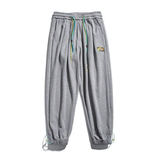 

men's pants glacialwhale mens sweatpants men 2021 solid baggy casual joggers running sportspants trousers grey jogging plus size, Black