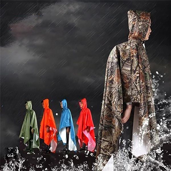 

in 1 multi-function raincoat male female outdoor backpack rain cover for camping hiking rainwear wateproof poncho tents and shelters