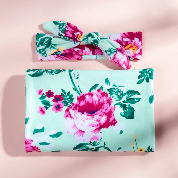 

blankets & swaddling born swaddled set floral baby swaddle headband po prop