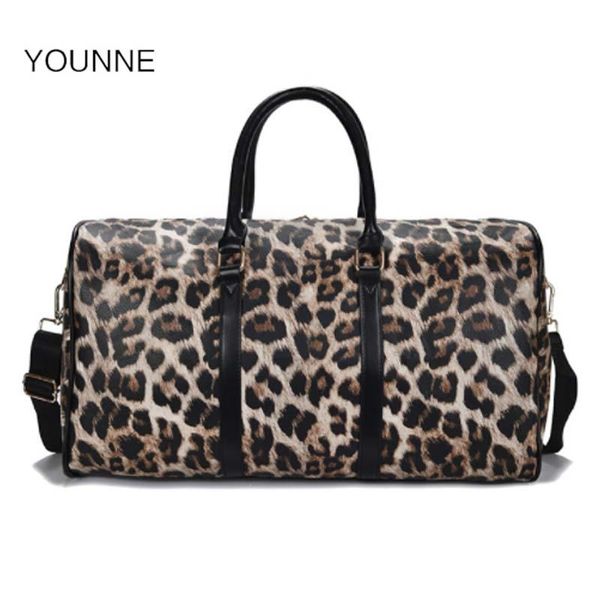 

evening bags younne bag for women 2021 leather pu large-capacity duffel fashion trend leopard print short-distance travel
