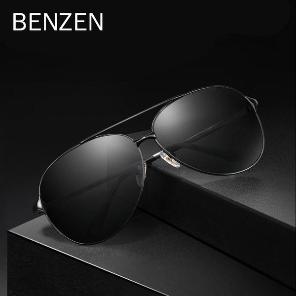 

polarized men sunglasses retro pilot male sun glasses classic aviation driving for black with case 8009b, White;black