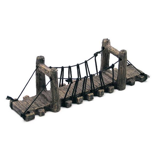 

aquarium artificial wood bridge decoration fish tank landscaping fake building ornament decorations