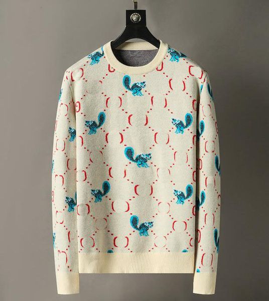 

winter new knitted sweaters round neck men's women's sweater fashion casual sweater embroidered logo outdoor coats--1520, White;black