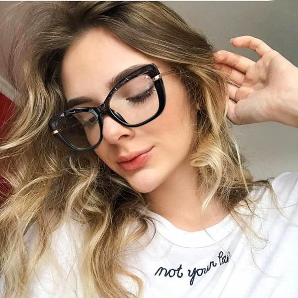 

sunglasses fashionable cutting edge blue light eye protection glasses women's tr90 full frame spring leg flat lens, White;black