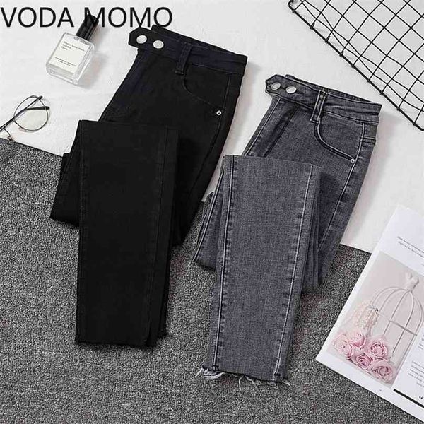 

plus size jeans female denim pants black womens woman donna stretch bottoms feminino skinny for women trousers 210915, Blue