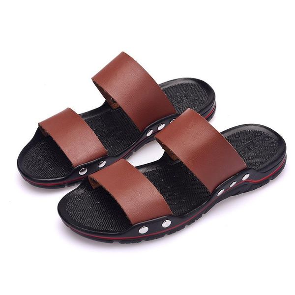 

slippers men's shoes soft massage men plus size 40-44 fashion summer flip flops outdoor beach sandal for multiple colour, Black