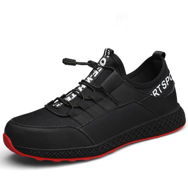 

boots plus size men casual breathable steel toe caps work safety shoes outdoors worker security zapatos de seguridad hombre mans, Black