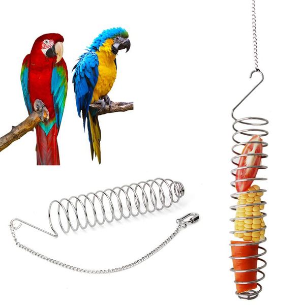 

other bird supplies pet parrots birds holder support stainless steel fruit skewer feeding rack feeder