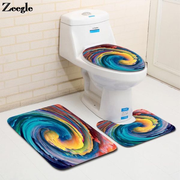 

bath mats zeegle microfiber toilet mat bathroom decor set shower room anti slip foot rug absorbent seat cover