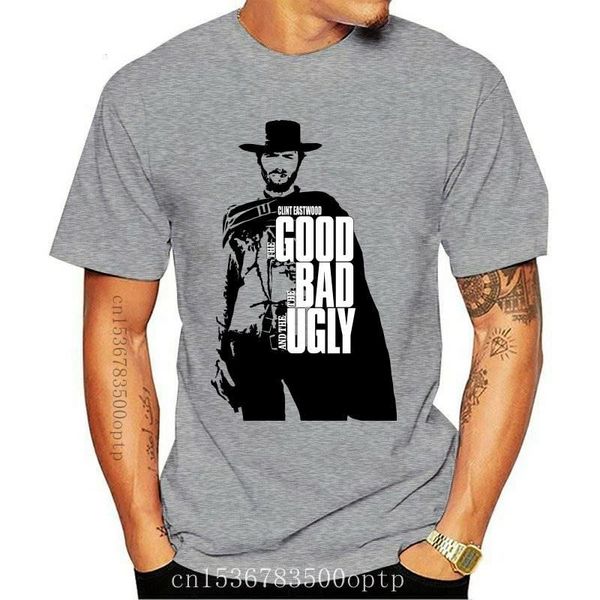 

men's t-shirts novelty clint eastwood tee shirts men cotton tshirts the good bad and ugly shirt big size clothing, White;black