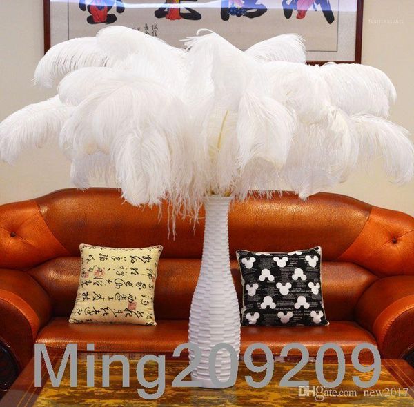 

party decoration 50pcs/lot 6-26 inch ostrich feather white plume wedding table centerpiece deskplush christmas decor1