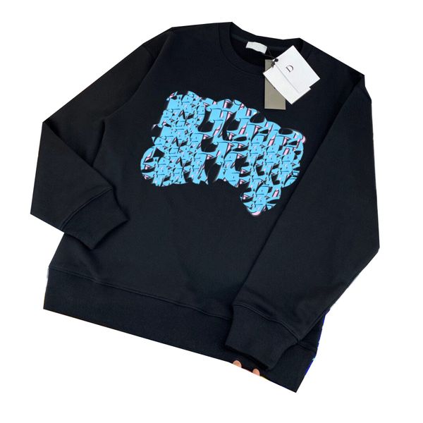 

designer brand men's hoodie high version printing craftsmanship atmosphere and versatile out of the street must-have items, Black