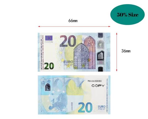 50% Tamanho Movie prop banknote Copy Impressed Money USD Uk Pounds GBP British 10 20 50 brinquedo comemorativo Para Presentes de Natal Brinquedos divertidos 100 PÇS/LOTE